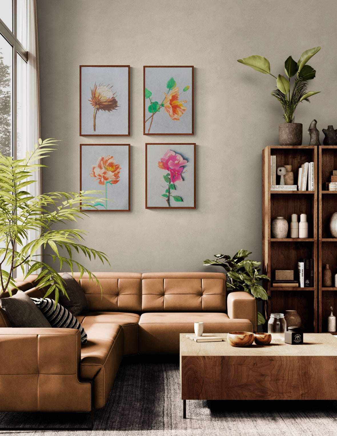 Botanical set of 4